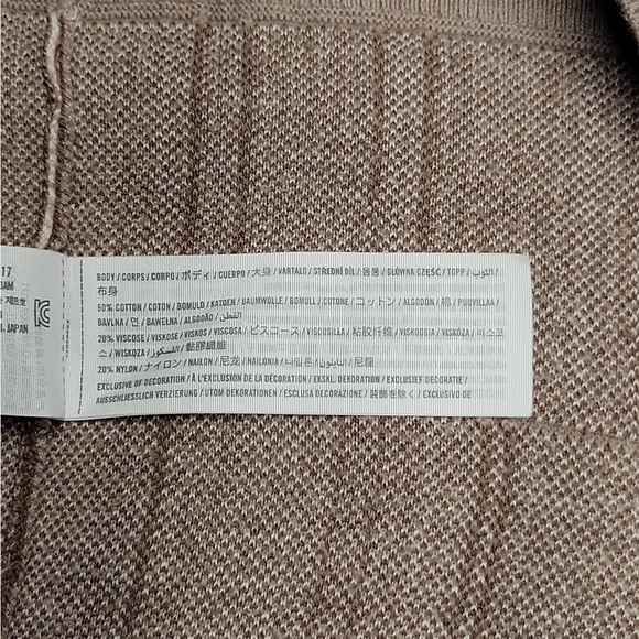 Abercrombie & Fitch Men’s M Tan Textured Knit Polo Shirt Short Sleeve Retro - Picture 7 of 7